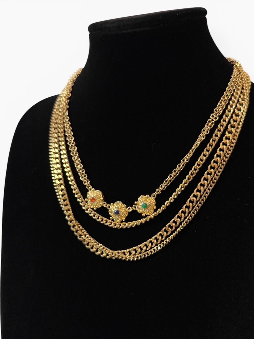 URBAN OUTFITTERS Gold Multi-Chain Statement Necklace | NEW